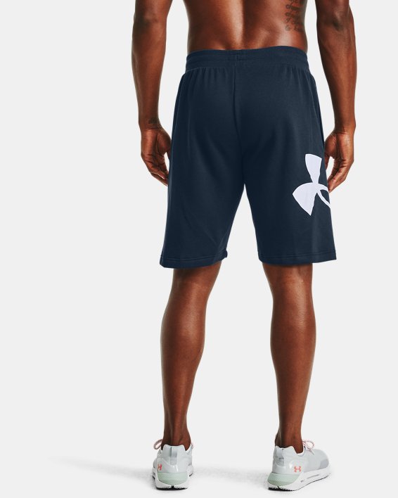 Men's UA Rival Fleece Logo Shorts, Navy, pdpMainDesktop image number 1